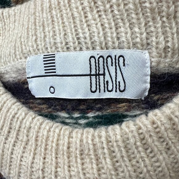 Vintage Wool Fair Isle Scandinavian Eccentric Grandma Eclectic Grandpa Winter - Picture 5 of 8